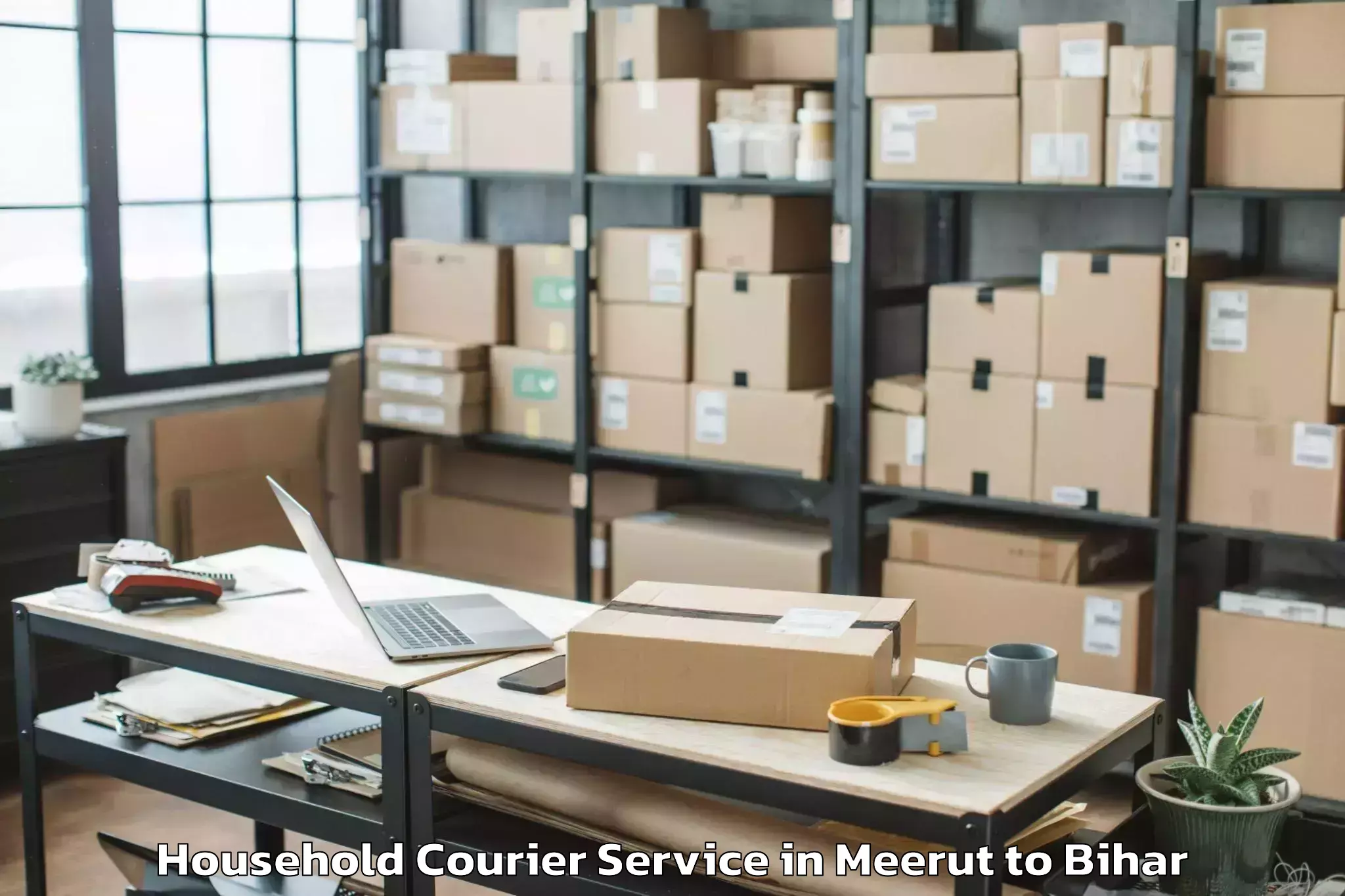 Top Meerut to Shambhuganj Household Courier Available